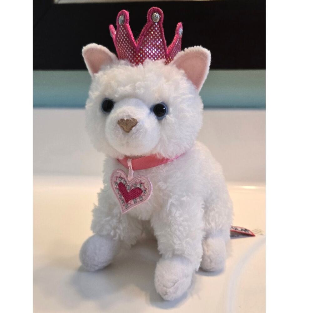 Douglas White Duchess Cat Queen Crown Plush Cuddly Toy 8"